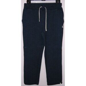Polo Ralph Lauren Black Heather Fleece Sweatpants White Polo Horse Logo Size M